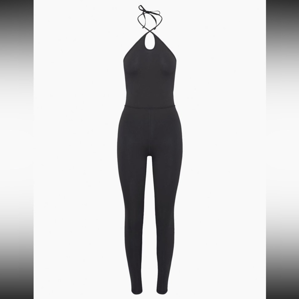 NWT Aritzia Ivy Black Halter Jumpsuit